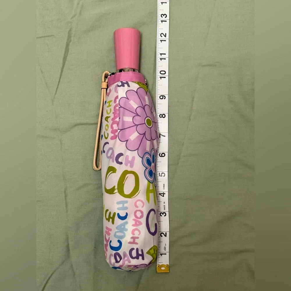 Coach Poppy Daisy Pink Multicolor Floral Umbrella - Picture 5 of 7